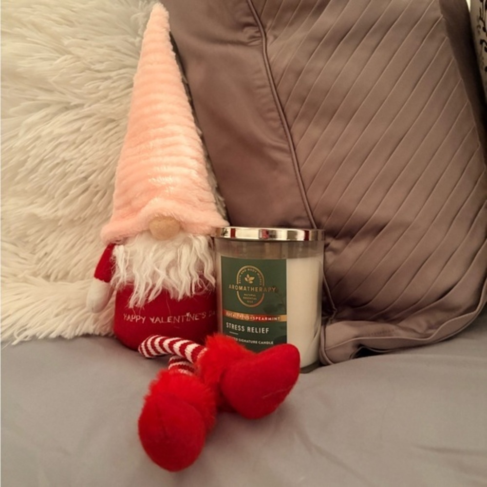 Gnome & Bath and Body Works Stress Relief Aromatherapy Candle